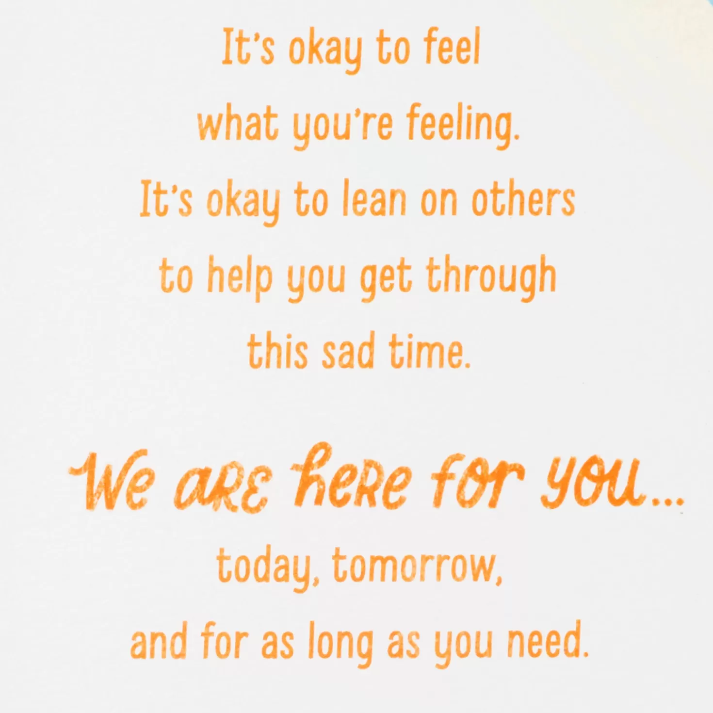 Shop We Are Here For You Sympathy Card Encouragement