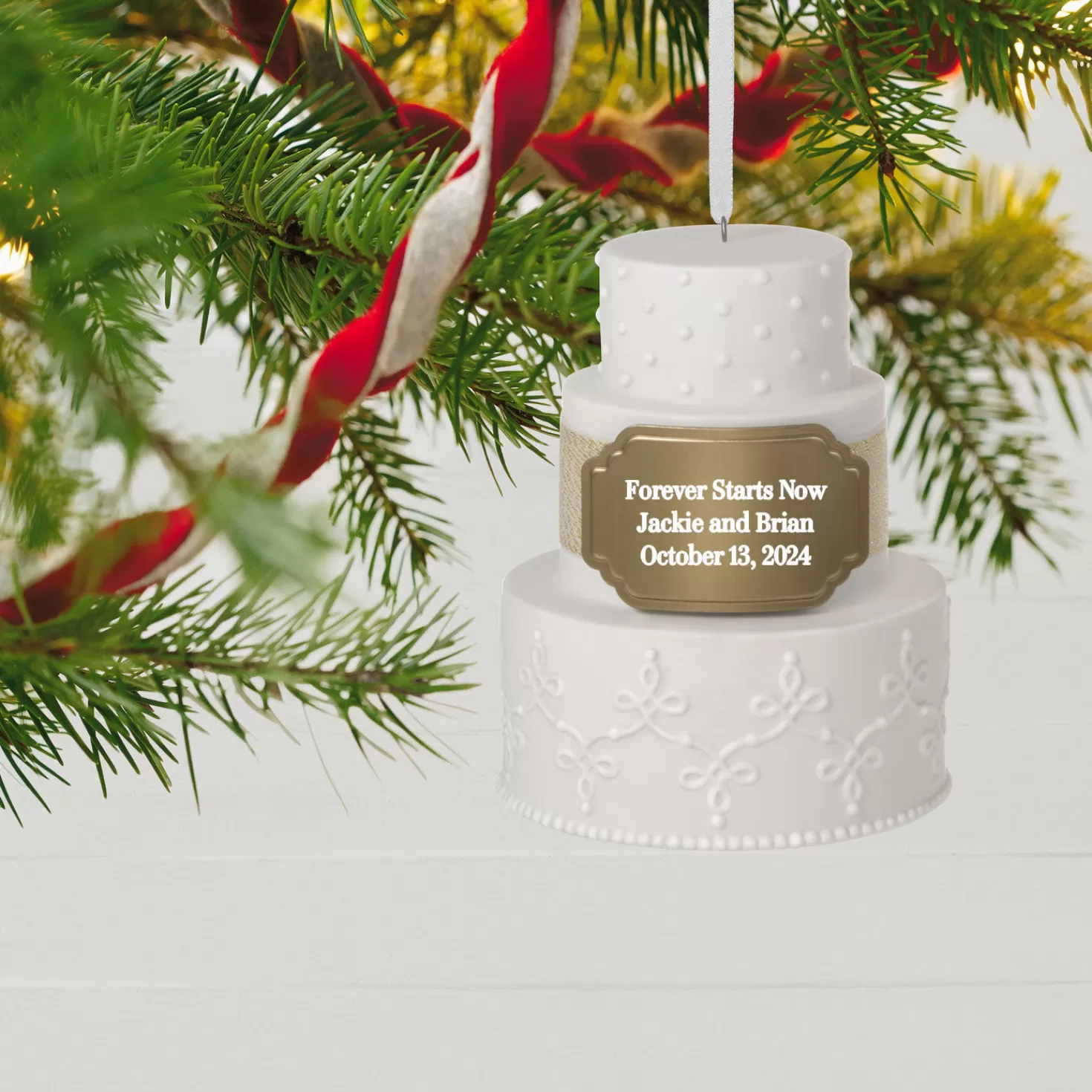 New Wedding Cake Personalized Ornament Wedding