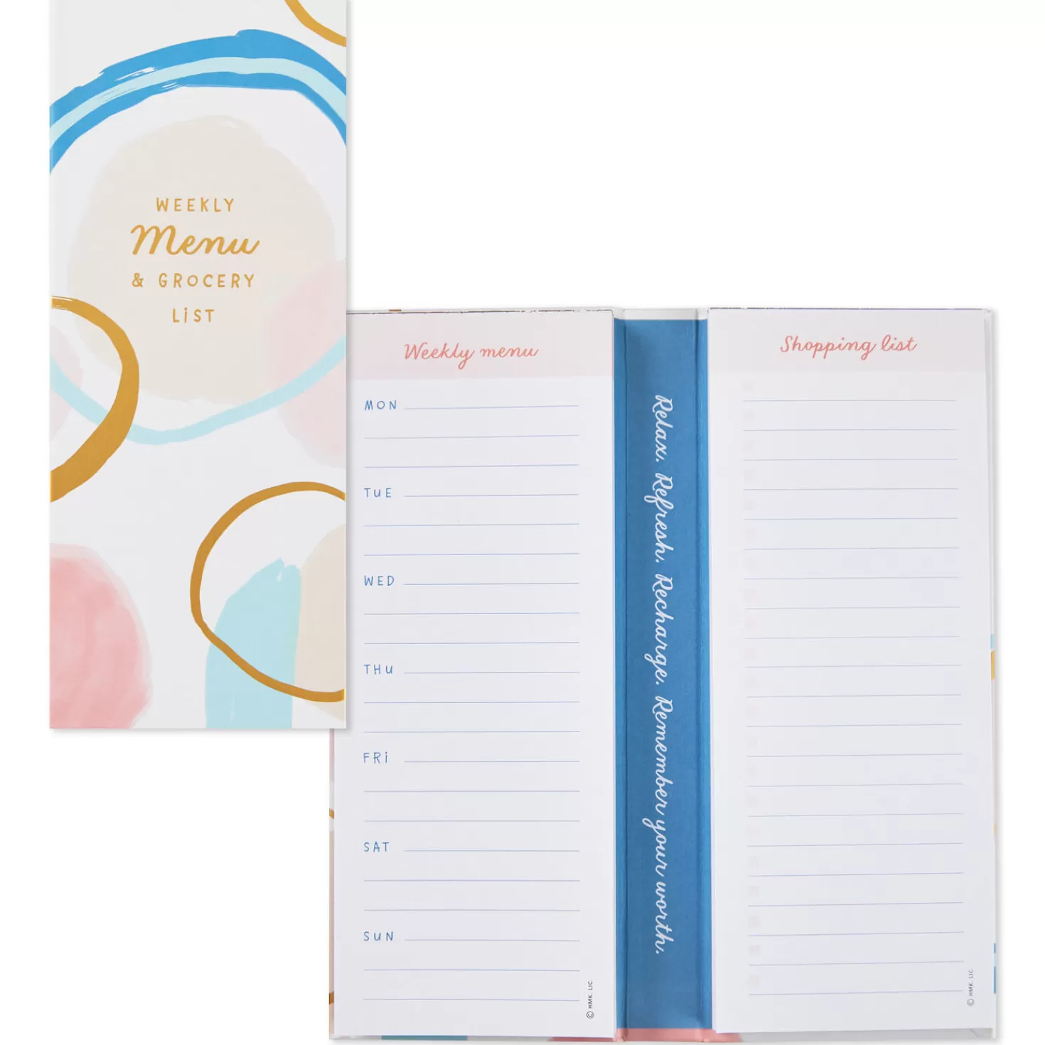 Cheap Weekly Menu And Grocery List Memo Pad Set In Folio Thank You