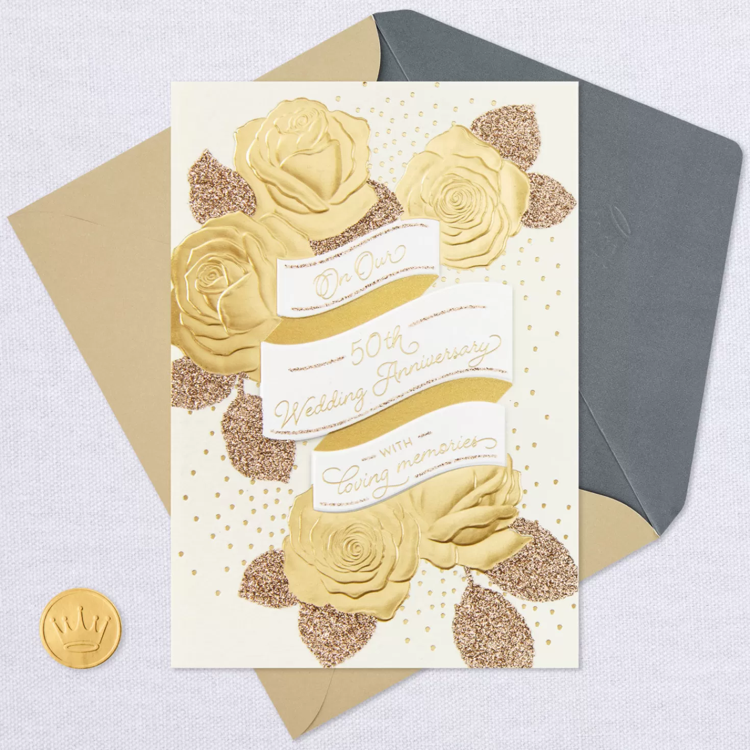 Anniversary>Hallmark What Matters Most Is You Beside Me 50Th Anniversary Card