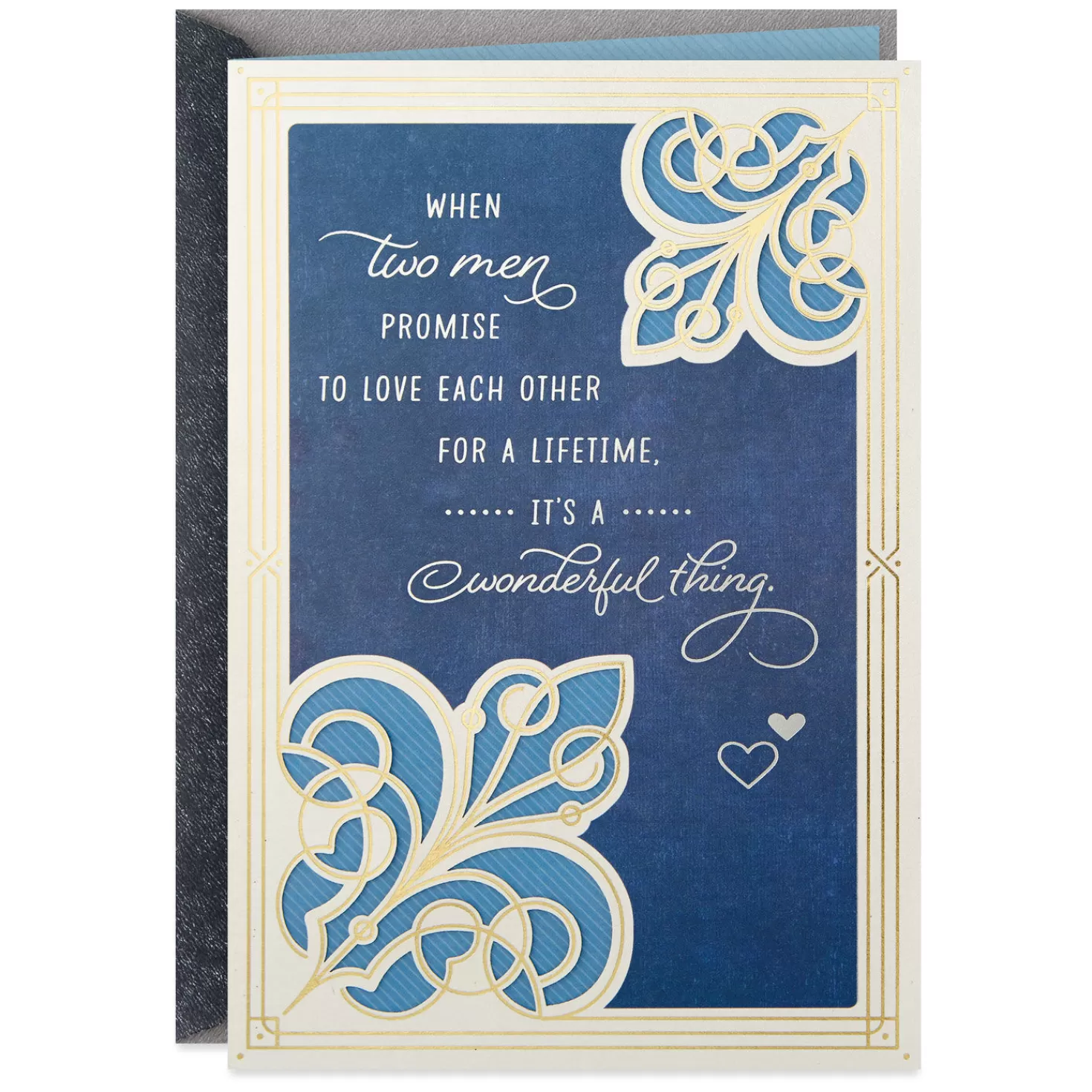 Shop When Two Men Promise To Love Each Other Wedding Card Wedding
