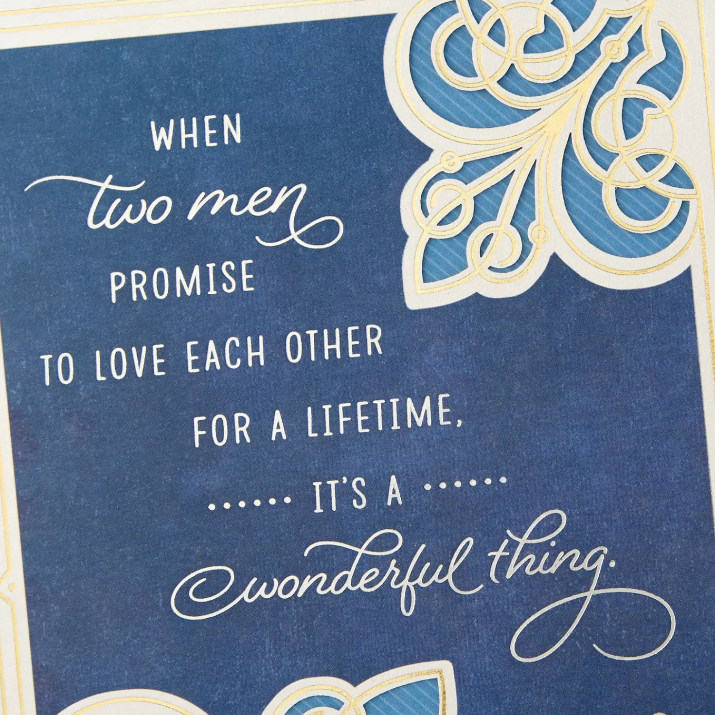 Shop When Two Men Promise To Love Each Other Wedding Card Wedding