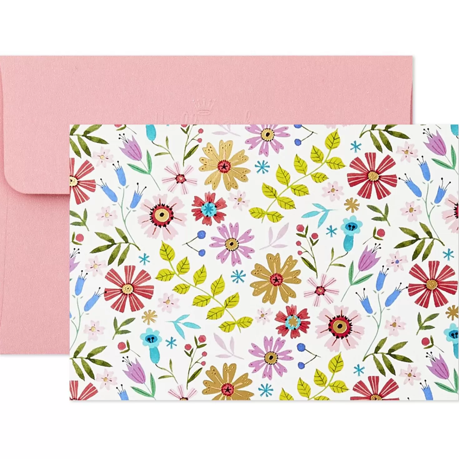 Discount Whimsical Designs Assorted Note Cards With Caddy, Box Of 30 Thank You