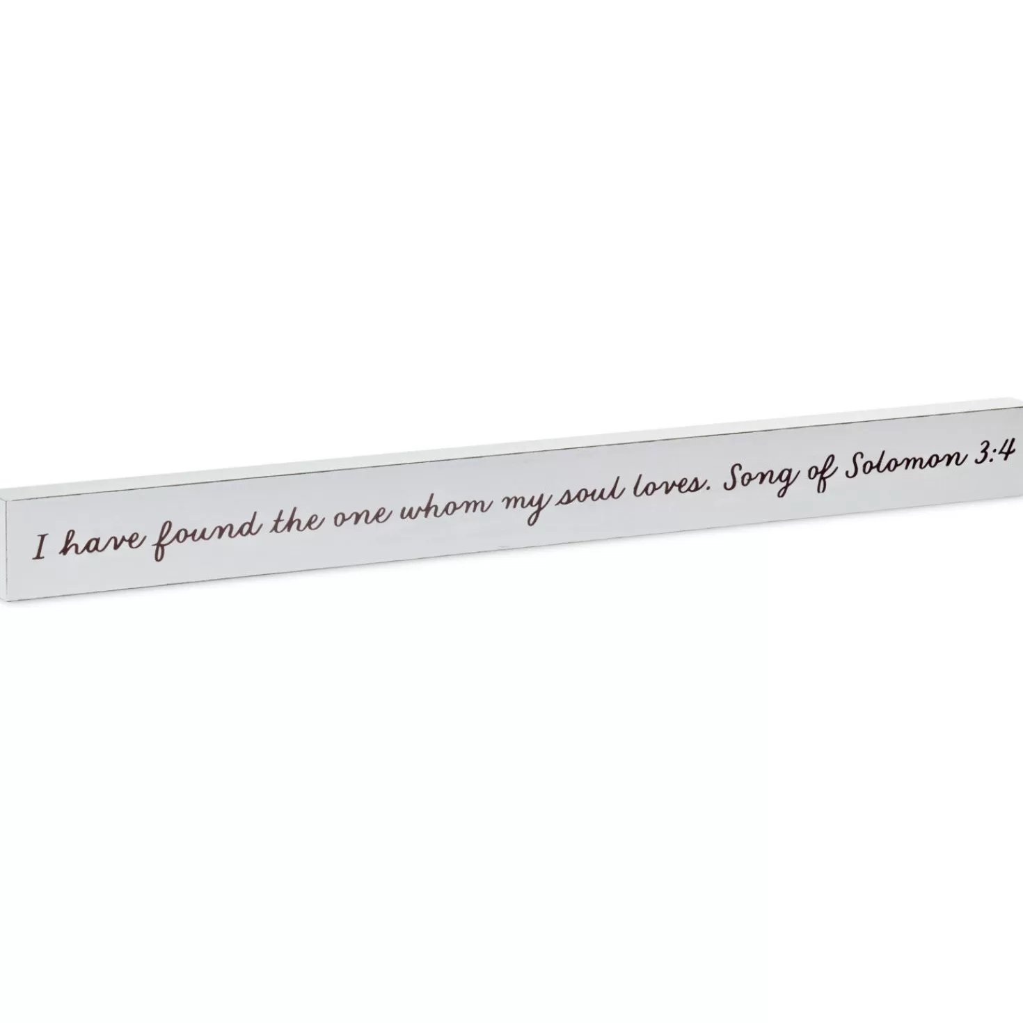 Best Sale Whom My Soul Loves Scripture Wood Quote Sign, 23.5X2 Wedding