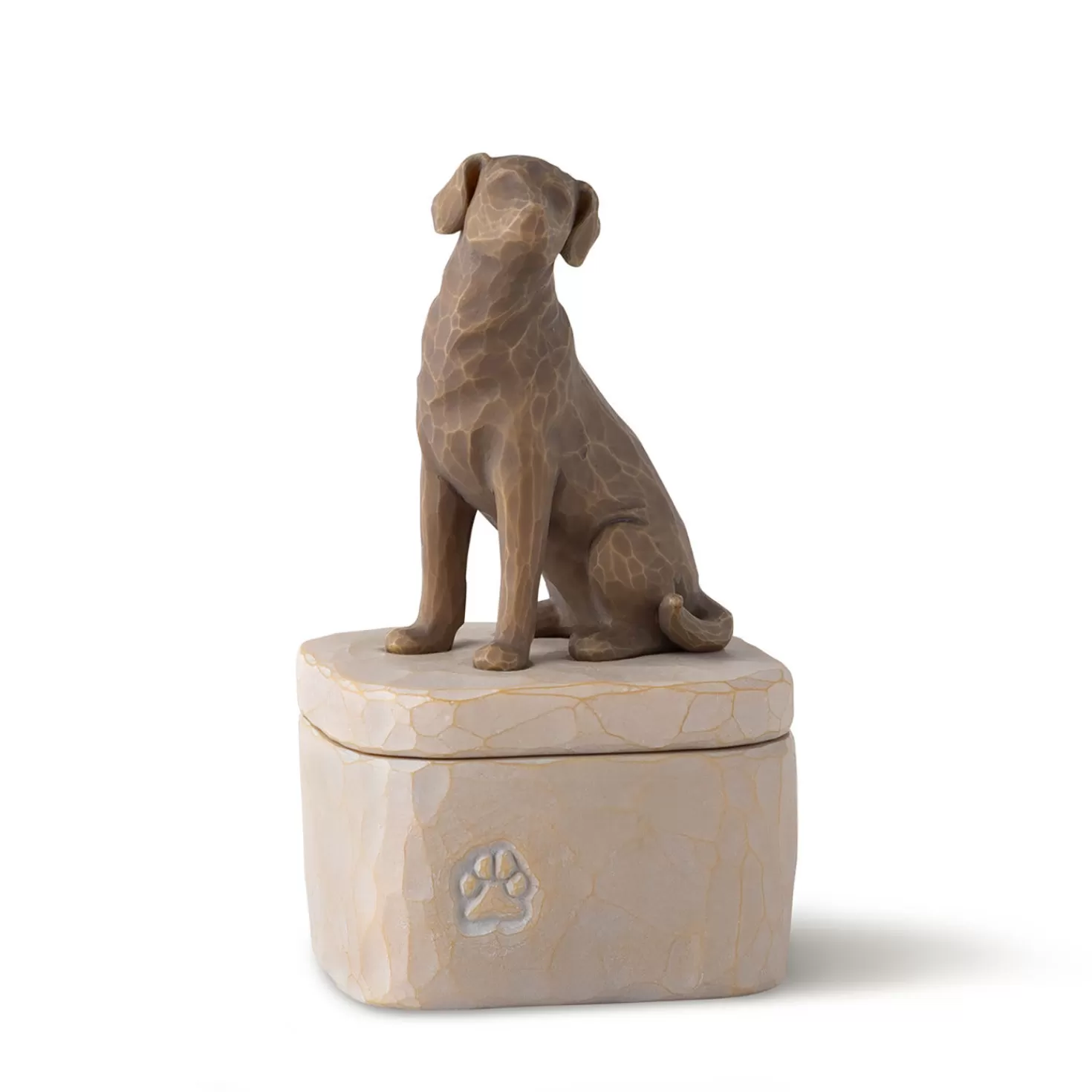 Hot Willow Tree Dark Brown Dog Figurine Keepsake Box Sympathy