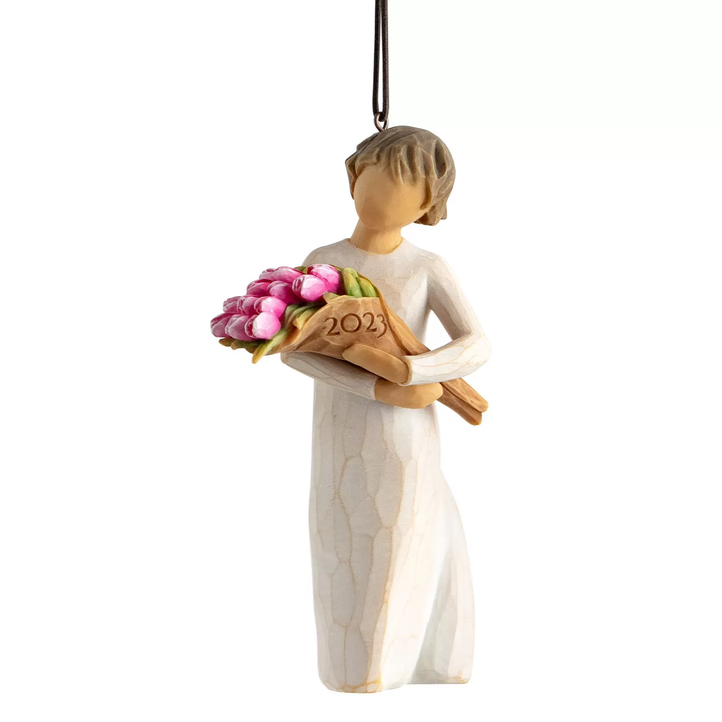 Clearance Willow Tree Girl With Tulip Bouquet 2023 Ornament, 4" Wedding