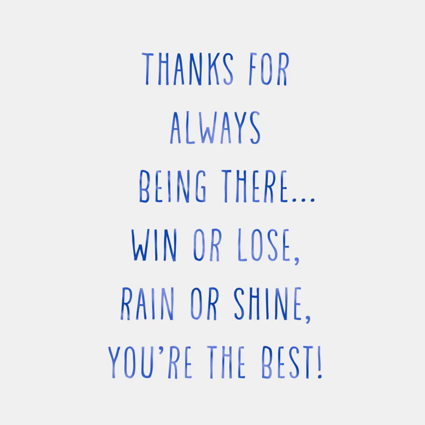 Cheap Win Or Lose Thank-You Card For Coach Thank You