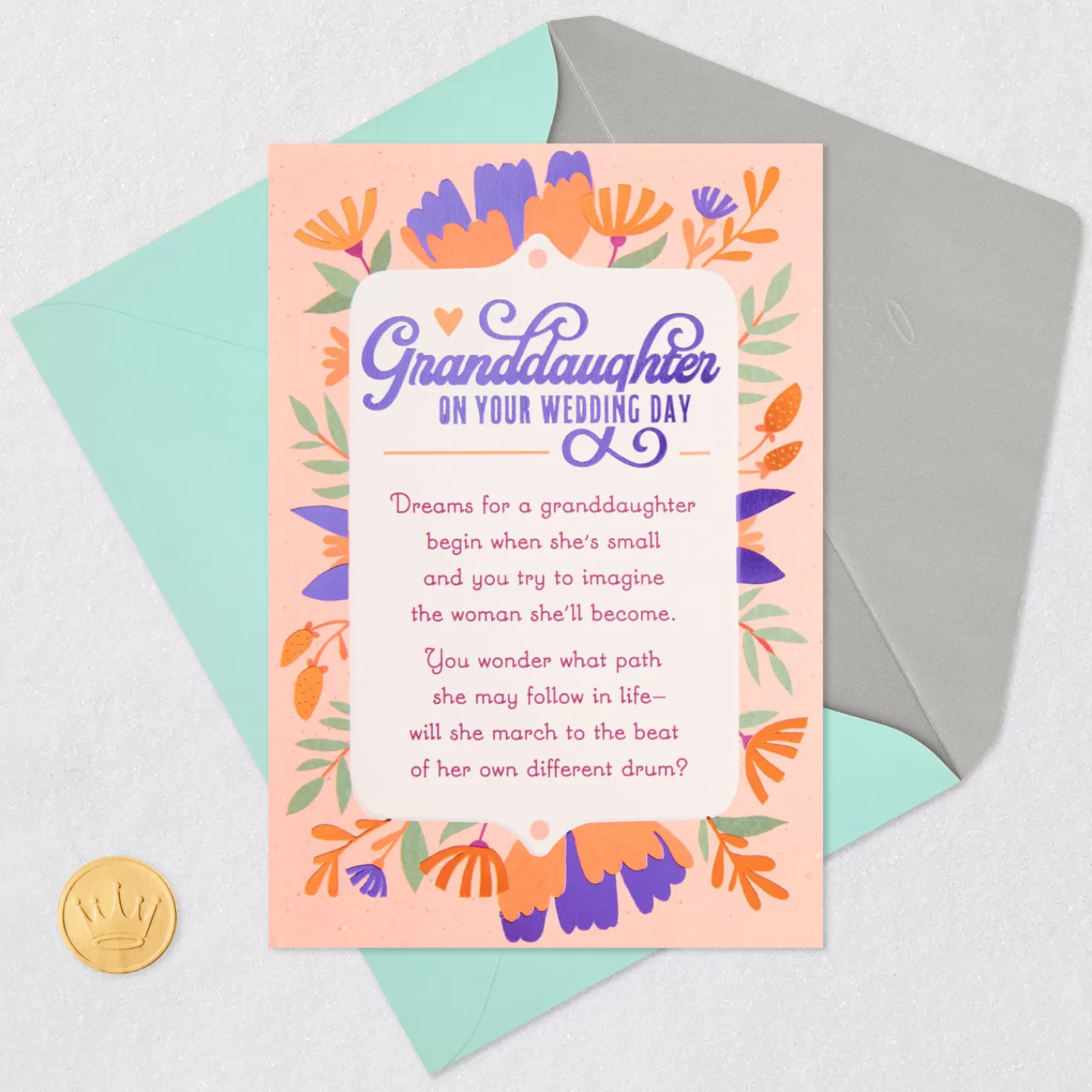 Cheap Wishing You Dreams Come True Wedding Card For Granddaughter Wedding