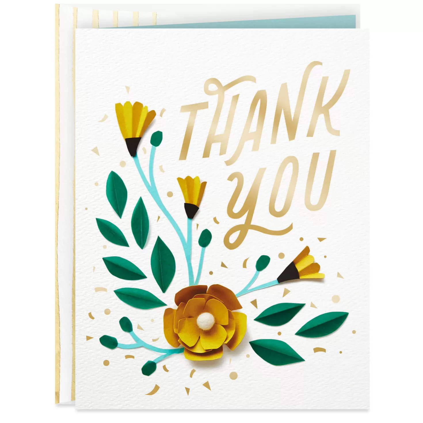 Outlet Yellow Flowers Blank Thank-You Card Thank You