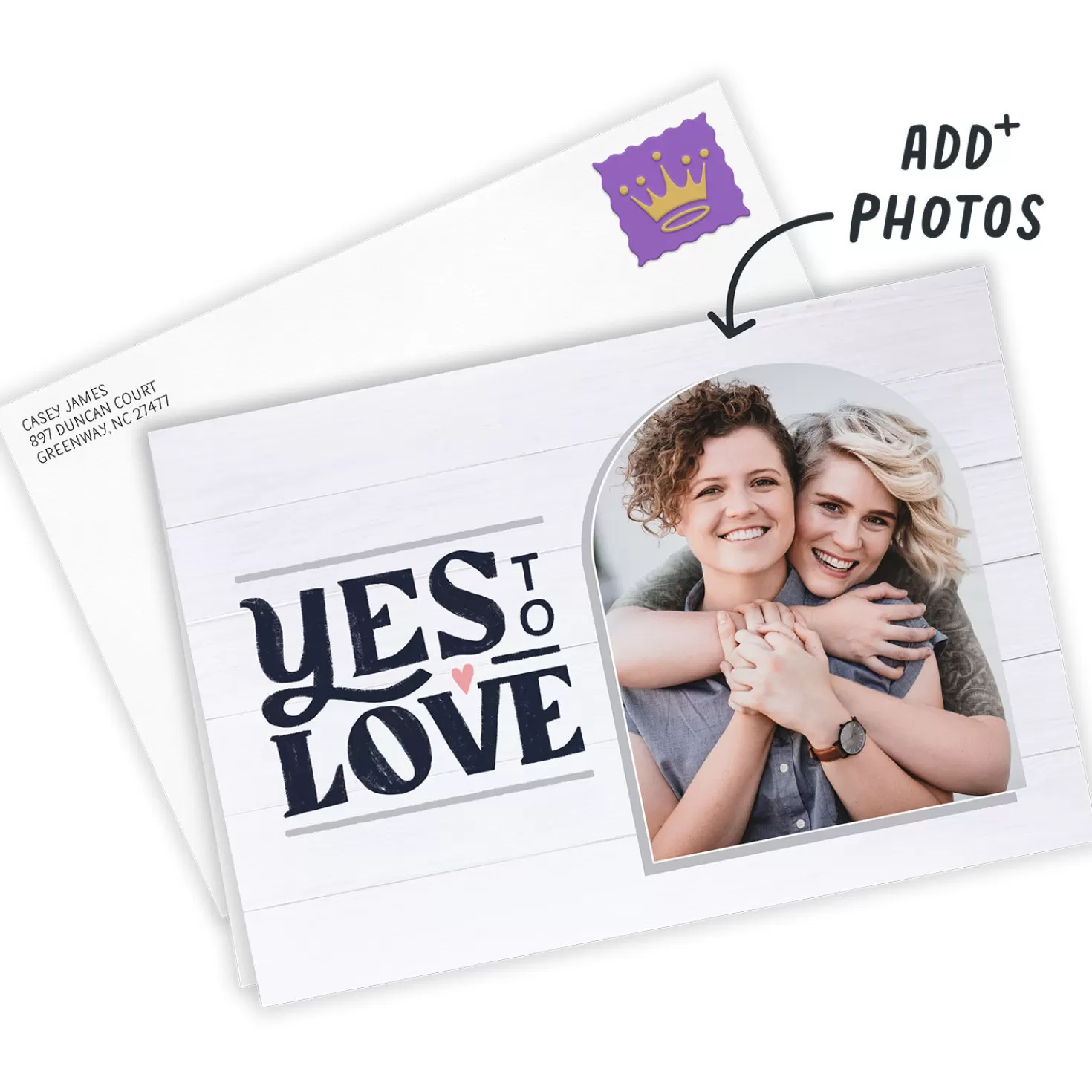 Store Yes To Love Folded Love Photo Card Wedding