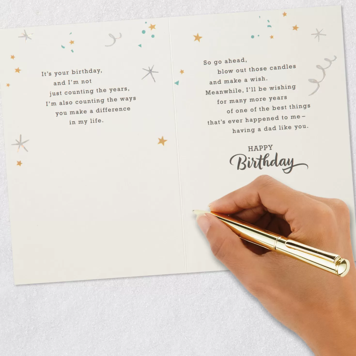 Birthday>Hallmark You Make A Difference In My Life Birthday Card For Dad