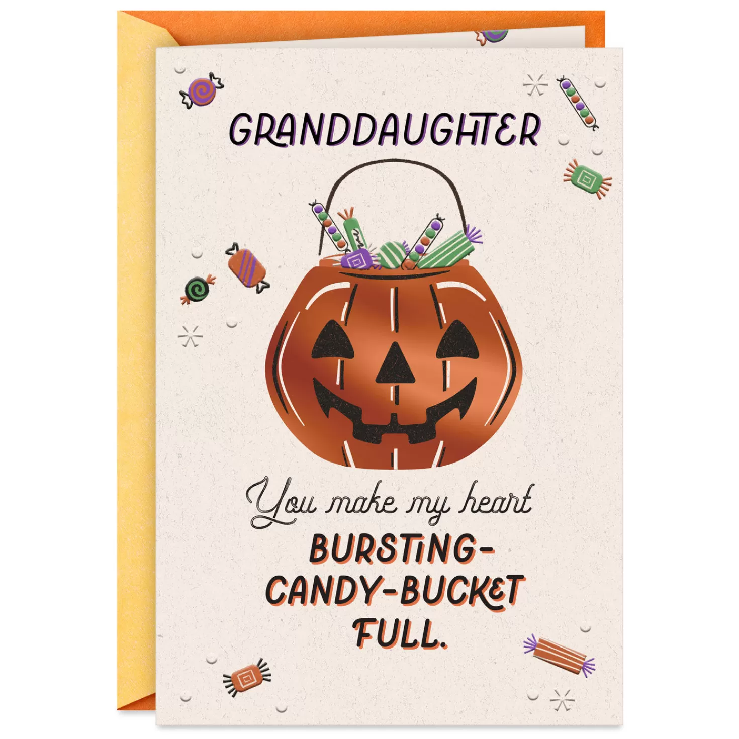 Halloween (10/31)>Hallmark You Make My Heart Full Halloween Card For Granddaughter