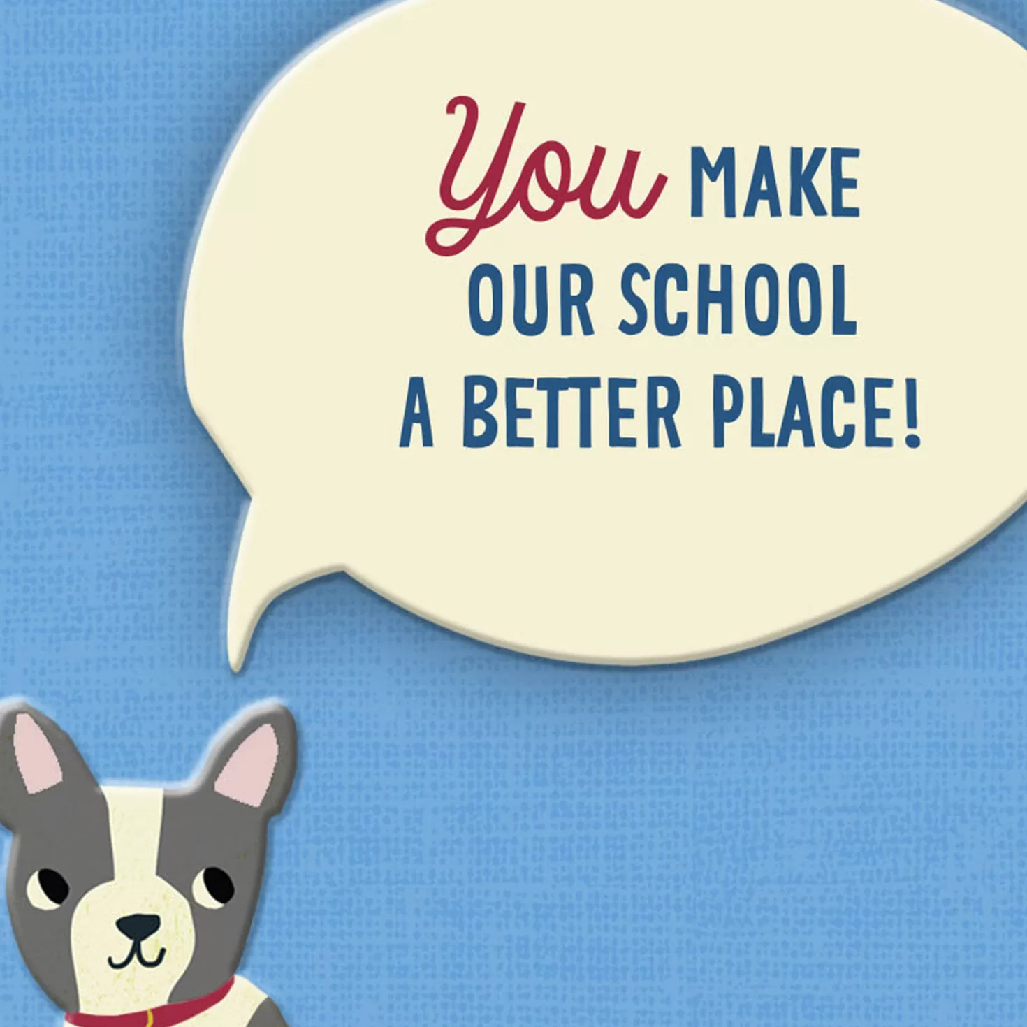 Discount You Make Our School A Better Place Thank-You Card Thank You