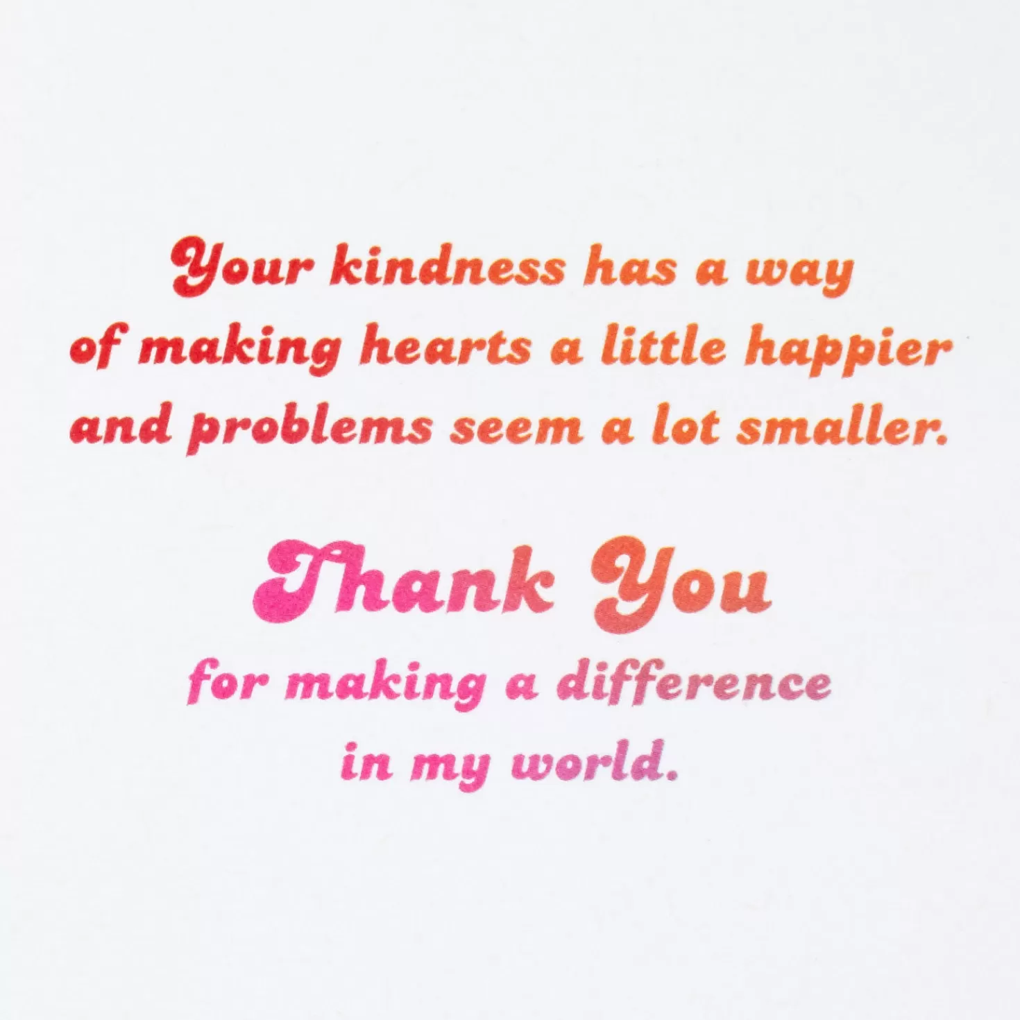 Best You Make The World Brighter Thank-You Card Thank You