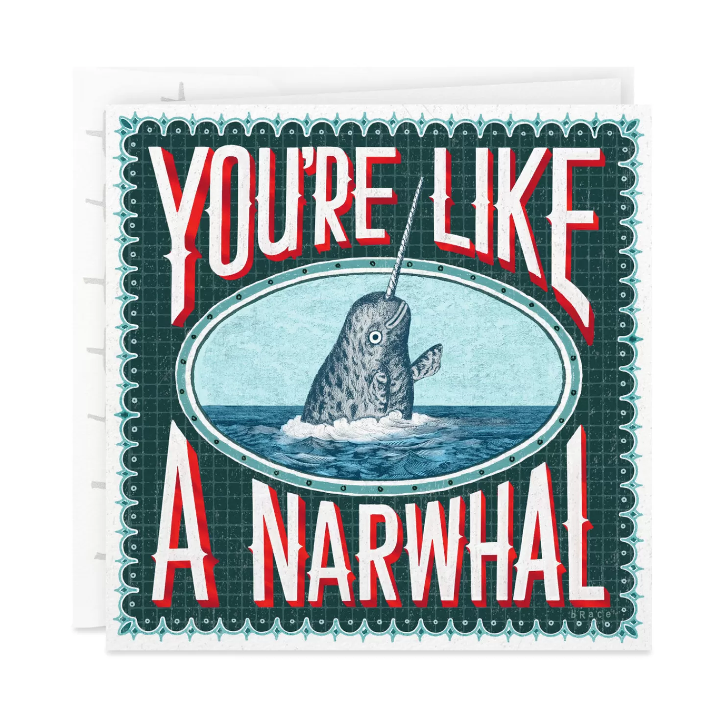 Shop You'Re Like A Narwhal Funny Birthday Card Encouragement