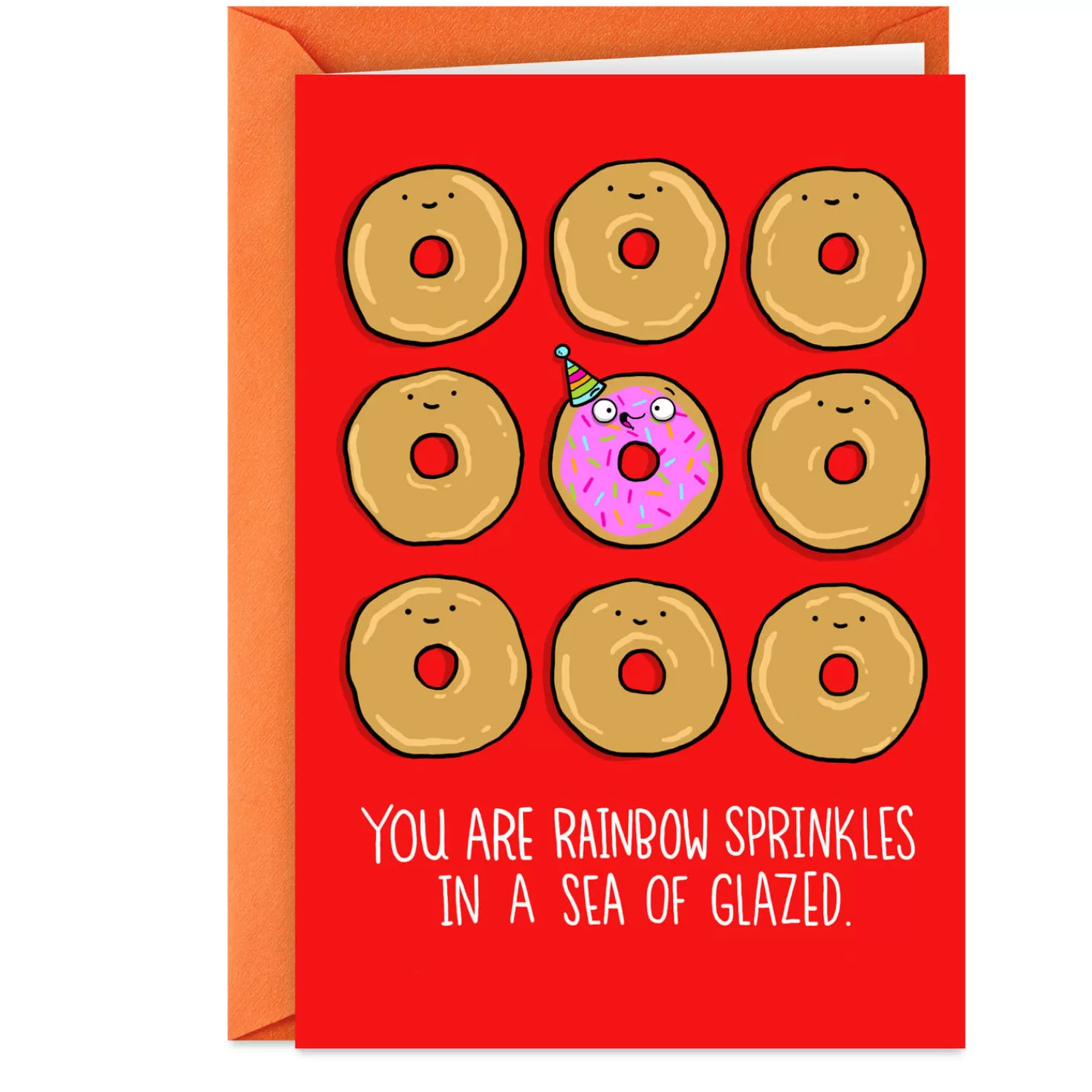Birthday>Hallmark You'Re Rainbow Sprinkles Donuts Funny Birthday Card