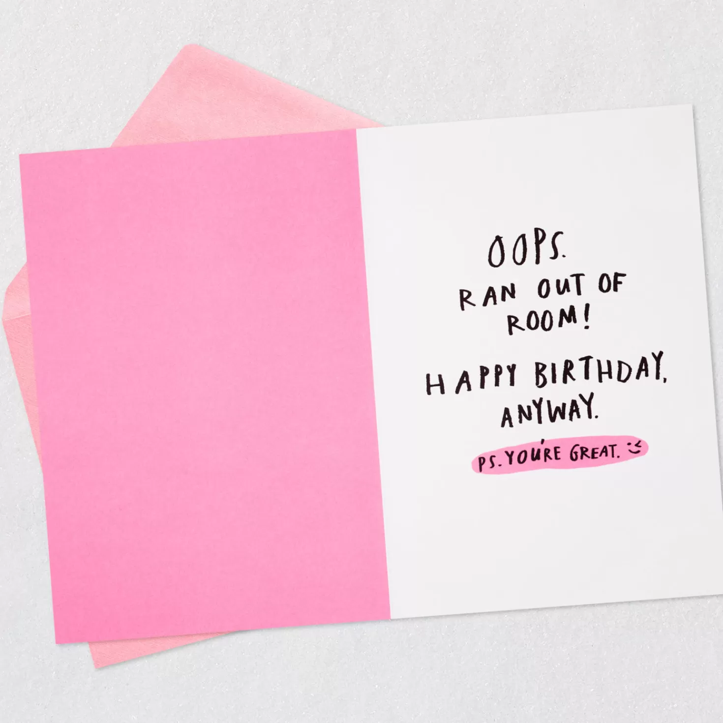 Birthday>Hallmark You'Re So Great I Ran Out Of Room Funny Birthday Card