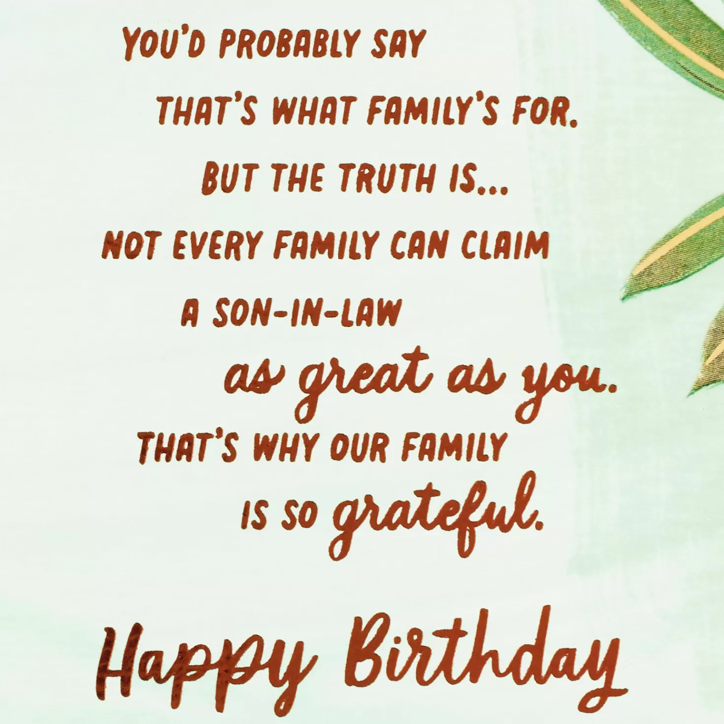 Birthday>Hallmark You'Re Such A Good Guy Birthday Card For Son-In-Law
