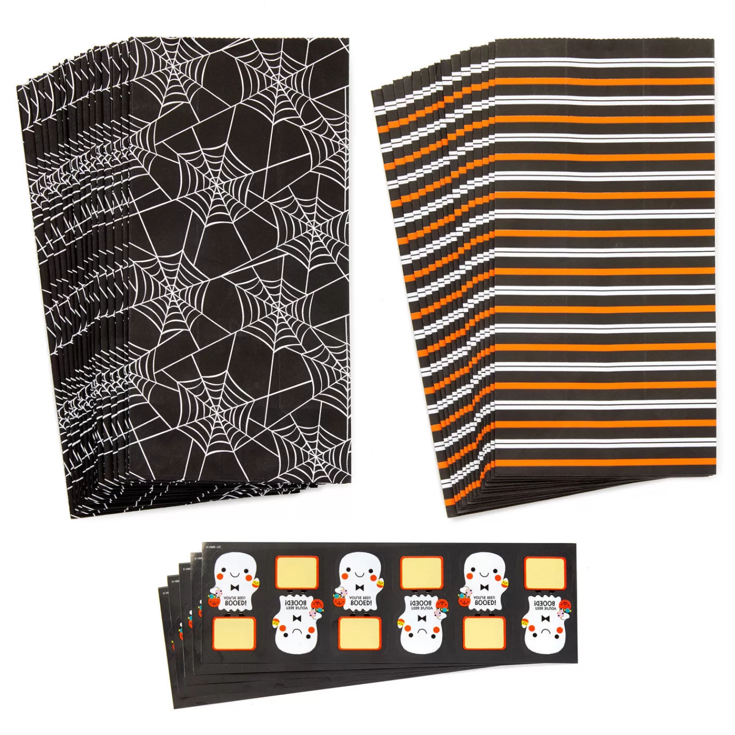 Halloween (10/31)>Hallmark You'Ve Been Booed 30-Pack Halloween Paper Goodie Bags With Stickers